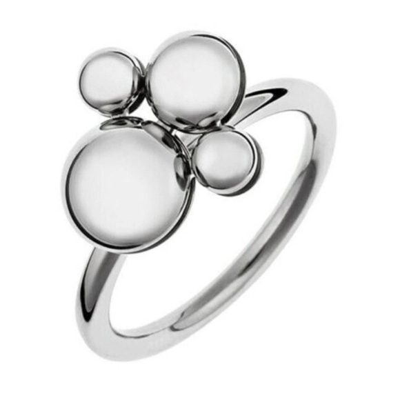 CALVIN KLEIN SILVER SPIN RING SIZE 8 NWT MSRP $110 - Picture 1 of 4